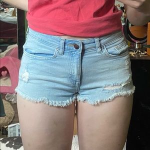 H&M light blue jean shorts